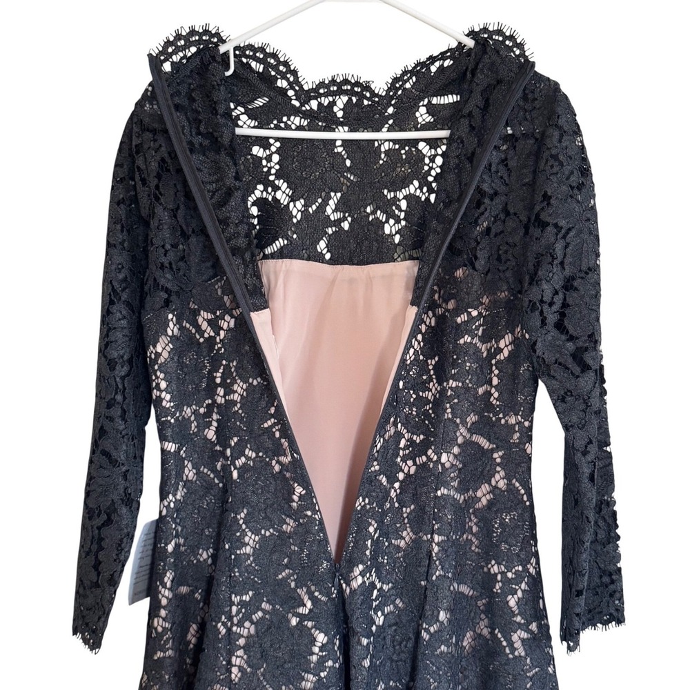 NWT Eliza J Charcoal Gray Lace Fit & Flare Dress Size 6 Sold at Nordstrom - Picture 11 of 16